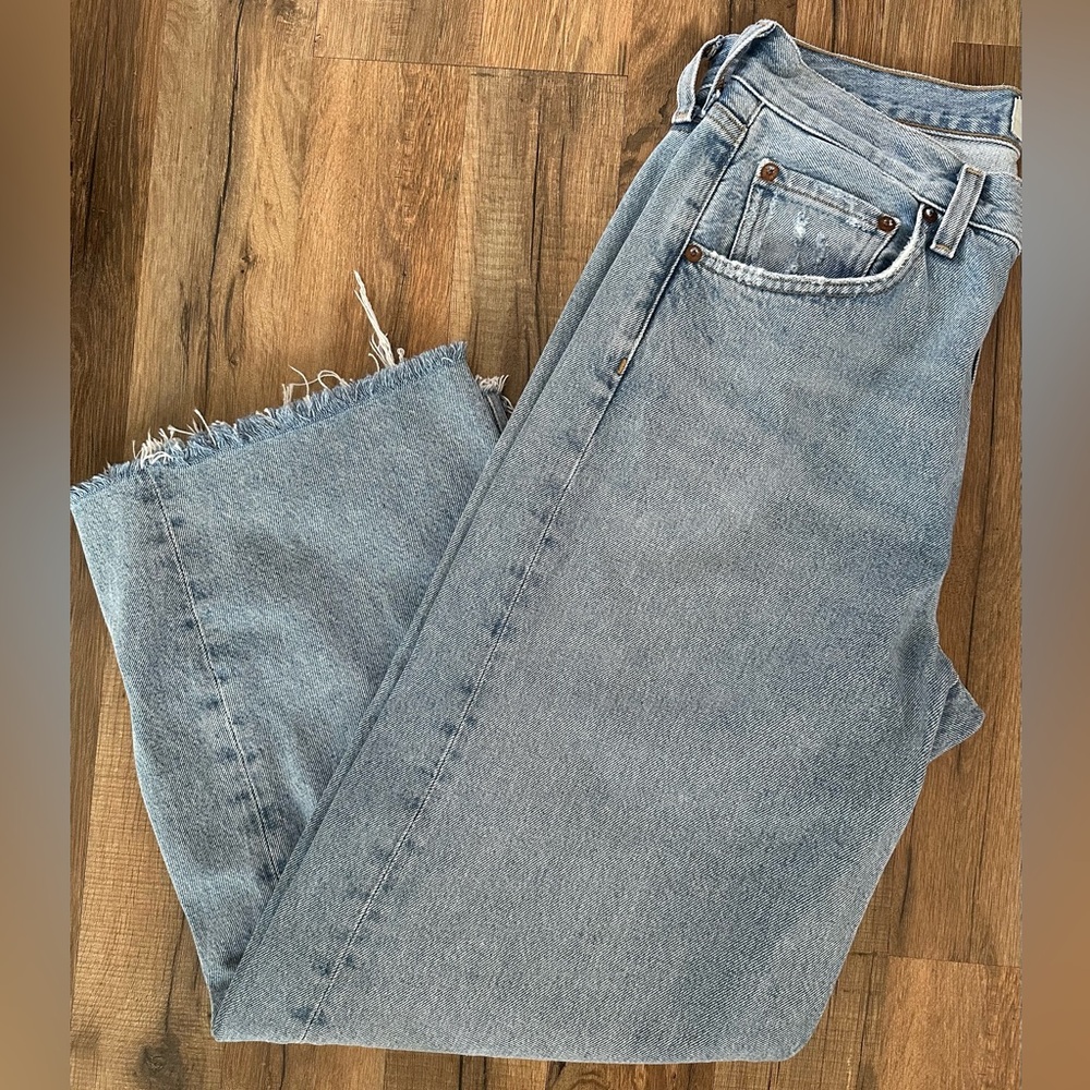 AGOLDE REN Hi Rise Wide-Leg Cropped Jeans - Picture 7 of 11